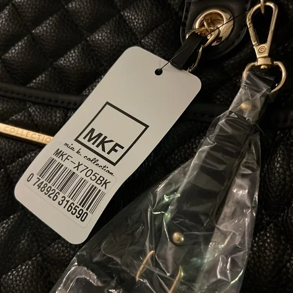 MKF COLLECTION • Black Lexie Duffle Weekender Travel Carryon Luggage Bag